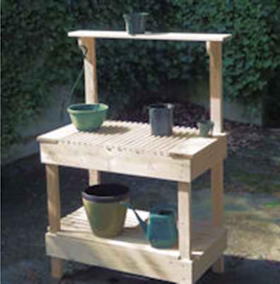 DIY园丁盆栽长凳
